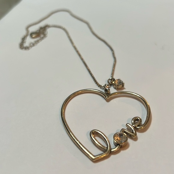 Betsey Johnson Jewelry - Betsy Johnson heart love Crystal necklace